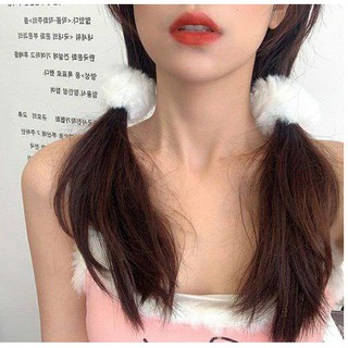 Dây Buộc Tóc Lông Thỏ Giả Mềm Mại (Hair Scrunchies)
