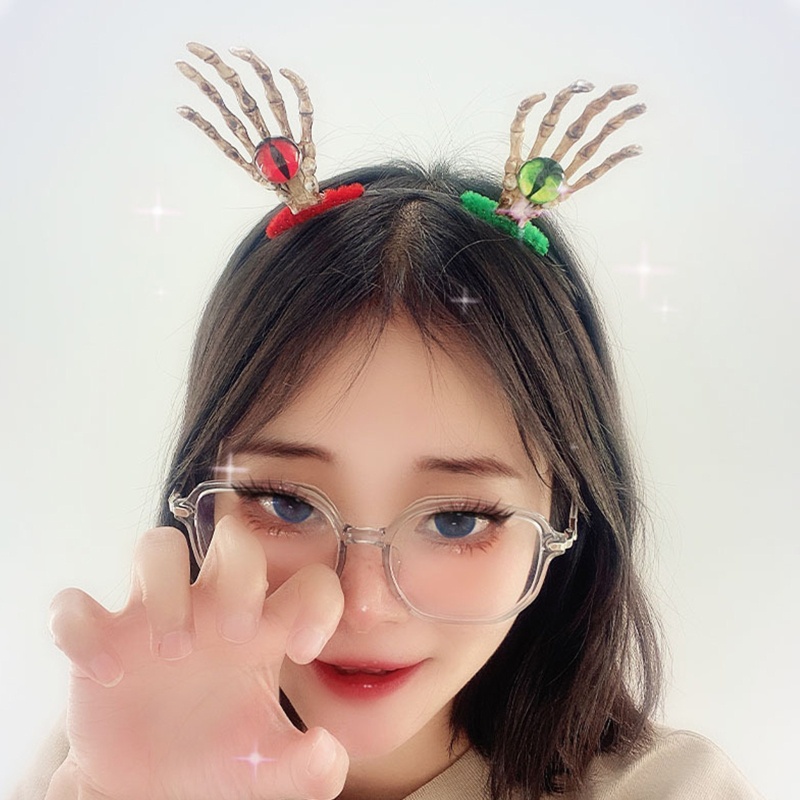 Băng Đô Cài Tóc Hình Bộ Xương Bàn Tay Trang Điểm Tiệc Tùng Cho Người Lớn