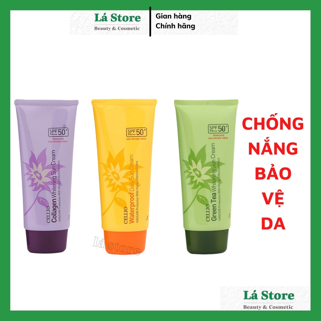 CHÍNH HÃNG - Kem chống nắng CELLIO SPF 50 PA++ Chống tia UV, Dưỡng Trắng Hiệu Quả