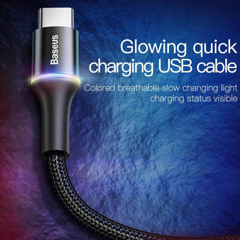 Dây sạc nhanh Baseus HALO USB type C tốc độ truyền dữ liệu 480Mbps dành cho Samsung S20 S10 - sạc nhanh 3A
