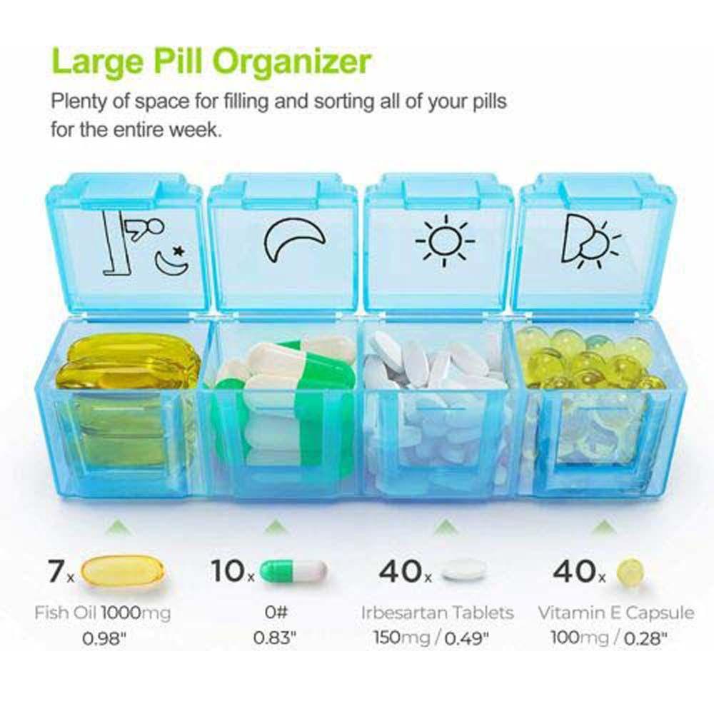 Hộp Đựng Thuốc 7 Ngày Chống Thấm Nước Tiện Dụng