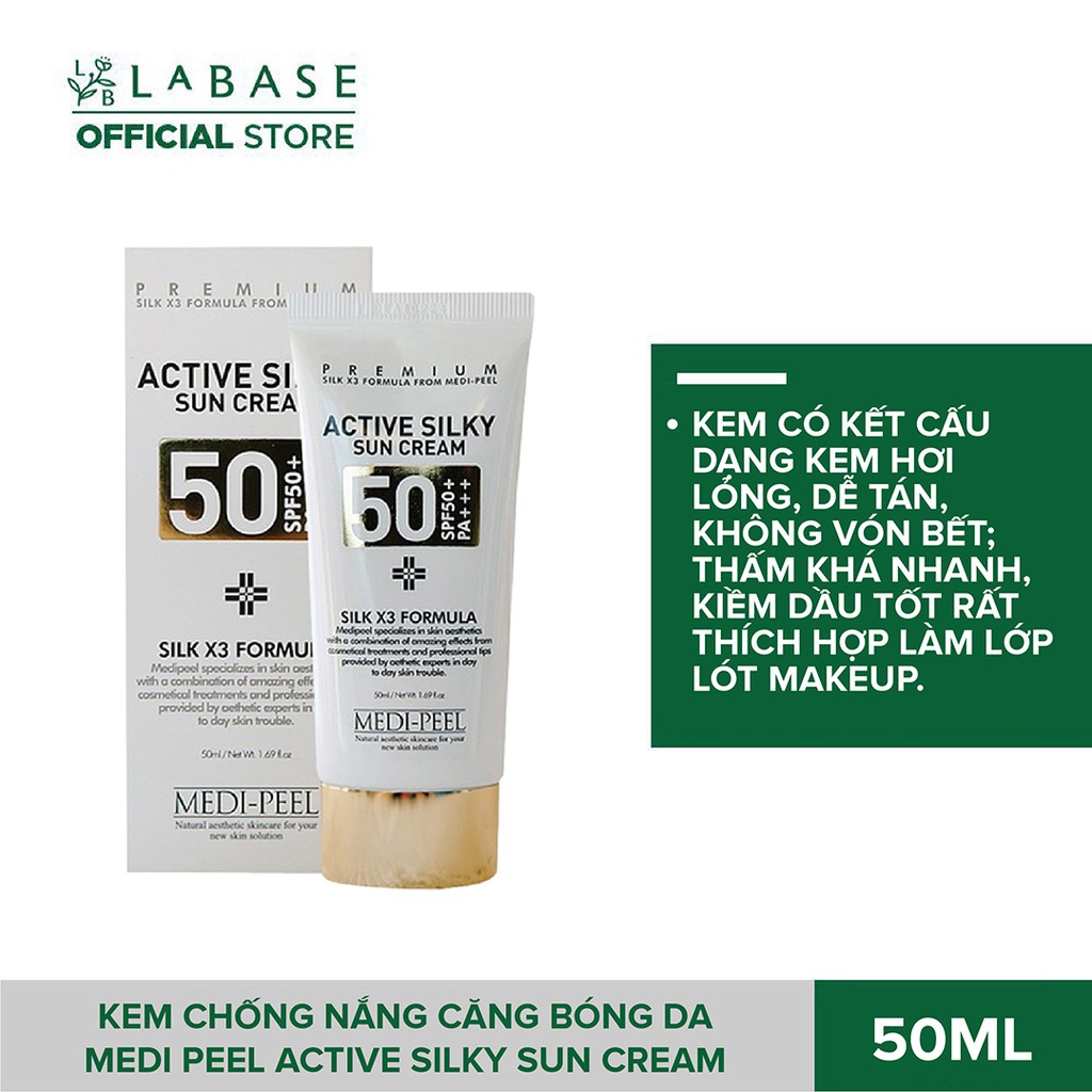 Kem Chống Nắng Căng Bóng Da Medi Peel Active Silky Sun Cream 50ml | BigBuy360 - bigbuy360.vn