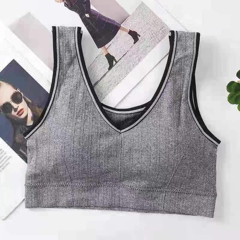 Áo Bra Tập Gym Thể Thao Cổ Tim Viền Croptop Co Giãn Có Đệm Ngực PINK BOUTIQUE