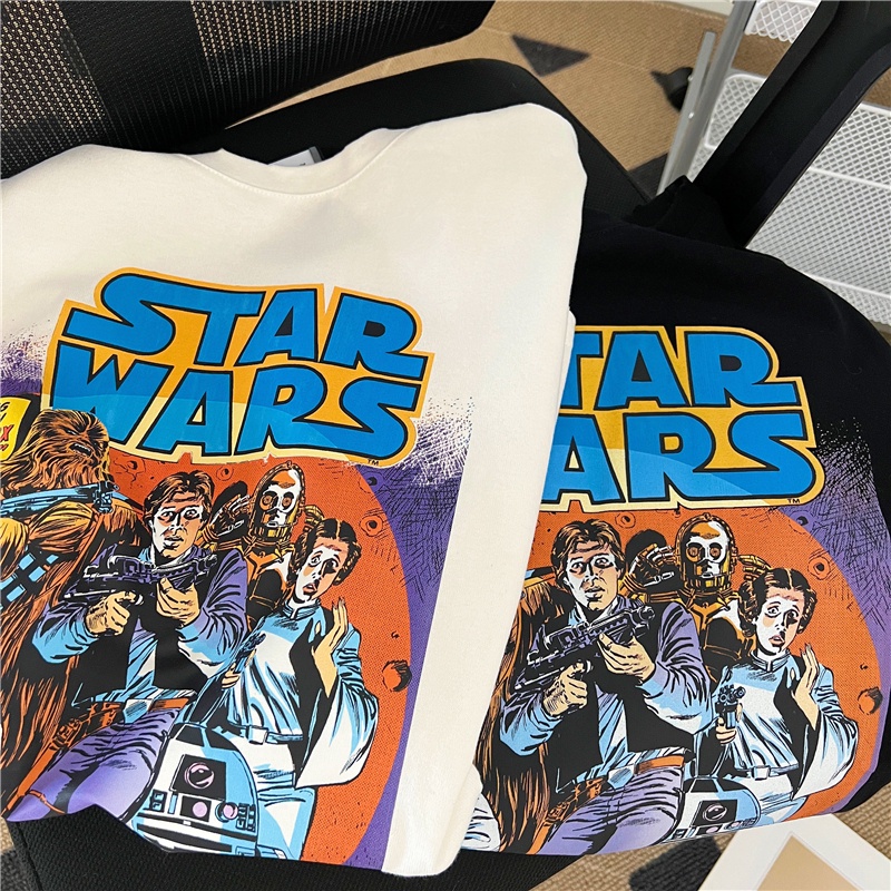 SUXI Áo Thun Ngắn Tay Dáng Rộng In Họa Tiết Retro Cá Tính Dễ Phối Đồ Cho Nữ