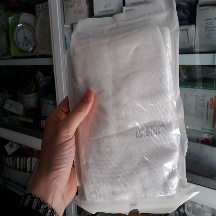 COMBO 10 gói GẠC Y TẾ PHẪU THUẬT AN LÀNH  10cmx10cmx8 lớp TÚI 10C