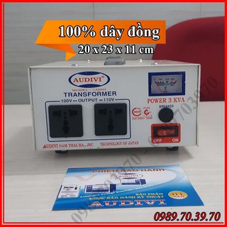 Biến thế 3kva - 30a đây đồng chuyển điện 220v ra 100v audivi - shophangnhat