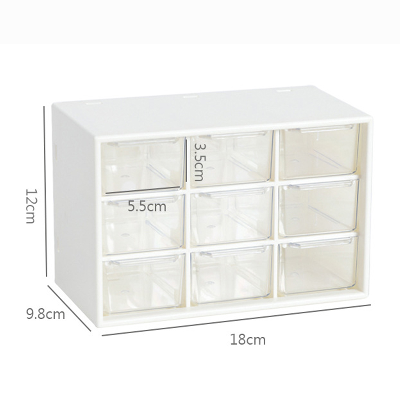 Hộp Nhựa Trong Suốt 9 Ngăn Đựng Đồ Tiện Dụng