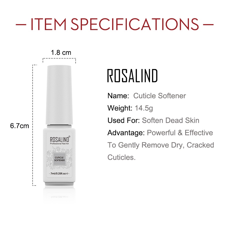Một lọ dầu làm mềm da móng ROSALIND loại bỏ da chết dụng cụ làm móng nghệ thuật&lt;br&gt;