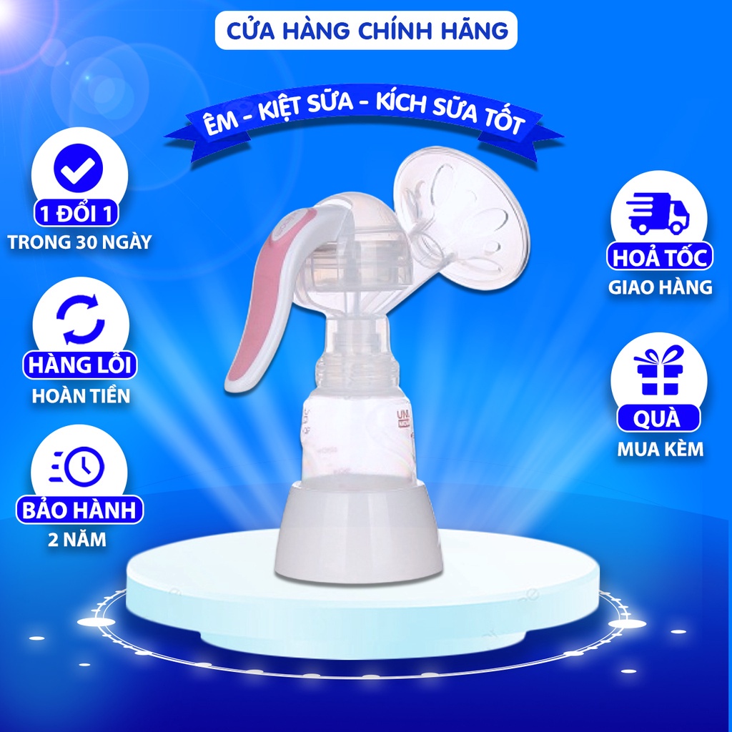 Máy hút sữa bằng tay Unimom Mezzo có matxa silicone / UM871135