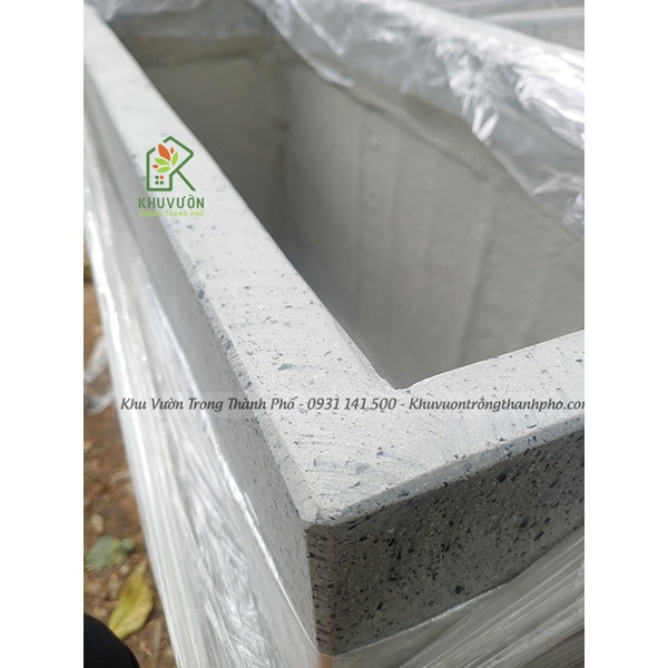 Chậu xi măng đá mài vuông 40x40cm, chậu đá mài vuông 40x40cm trồng cây