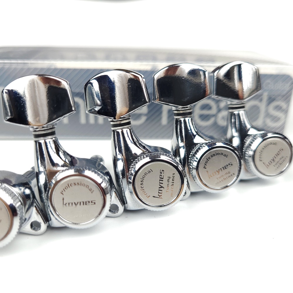 1 Bộ Chốt Chỉnh Dây Đàn Guitar Điện Màu Bạc Chrome DJ334 Chuyên Dụng
