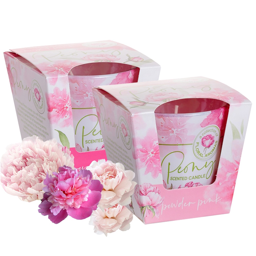 Combo 2 ly nến thơm tinh dầu Bartek Peony 115g - mẫu đơn hoàng gia, nến xông phòng, trang trí, không khói