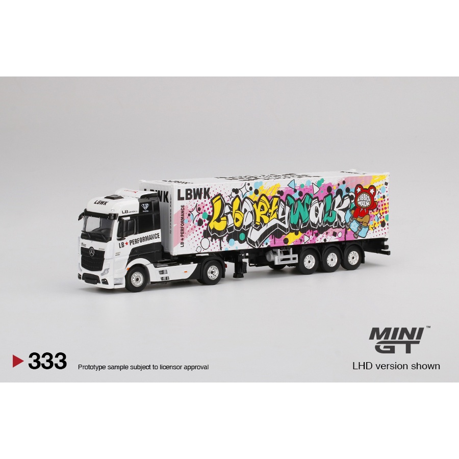 Saigontoys Mini GT Mercedes-Benz Actros w/ 40 Ft Container - Xe mô hình cao cấp tỷ lệ 1:64 chính hãng MINI GT