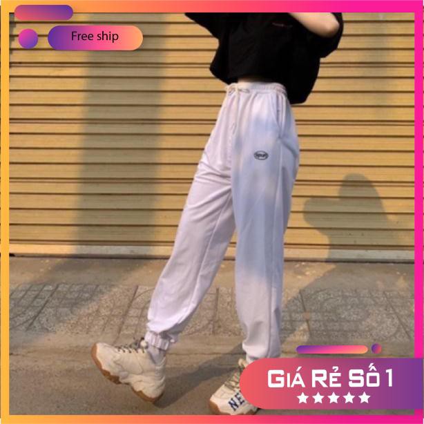 FREESHIP Quần JOGGER In SPUN [FREESHIP] Quần Bo Ống 2 Màu Đen Trắng