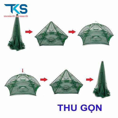 Lưới bắt cá bát quái 8 lỗ, lồng bát quái bắt cá, tôm, cua, trạch