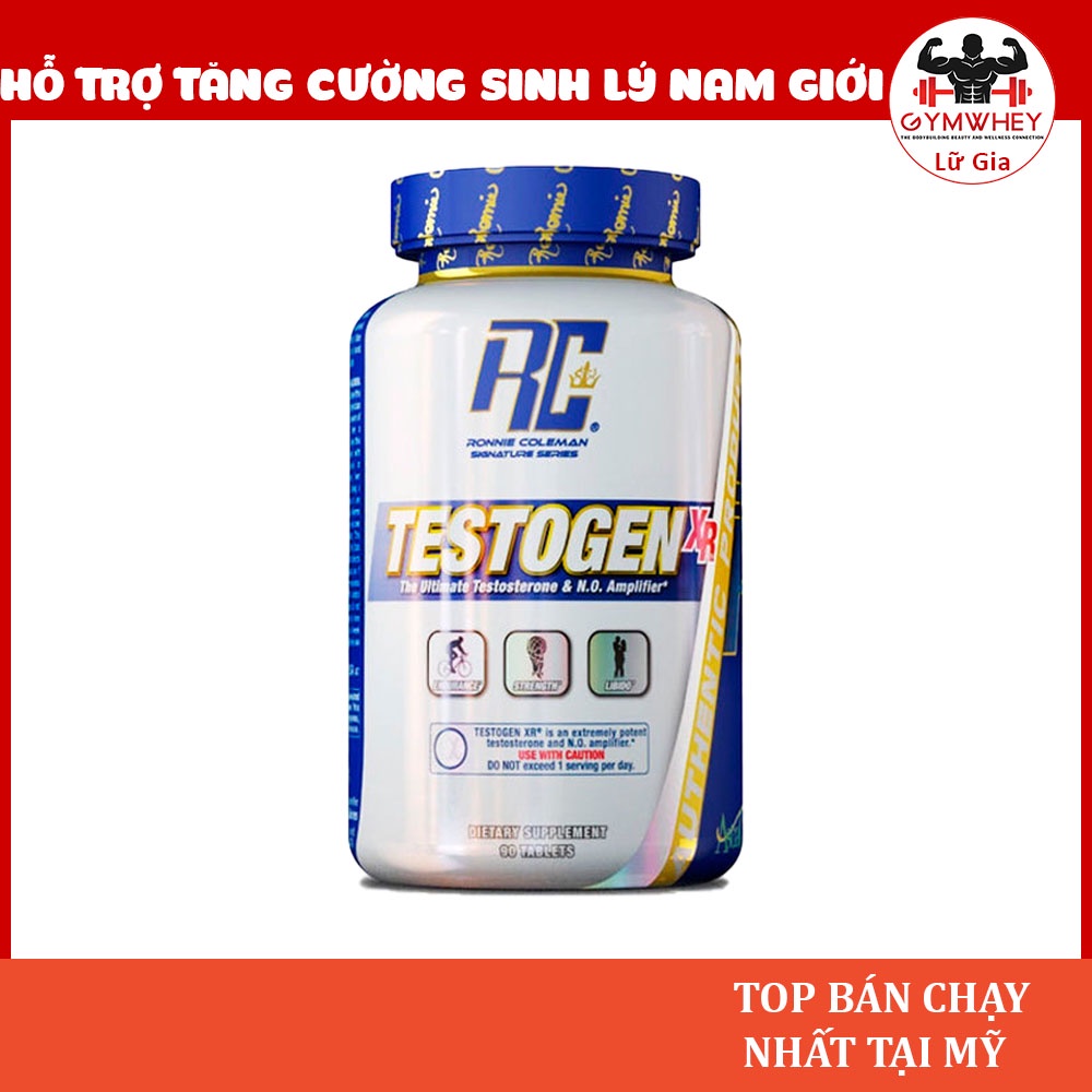 Testogen Viên Hỗ Trợ Tăng Testosteron Tăng Test và Tăng Sinh ly Giúp Tăng Cơ Ronnie Coleman Testogen XR 90 Viên