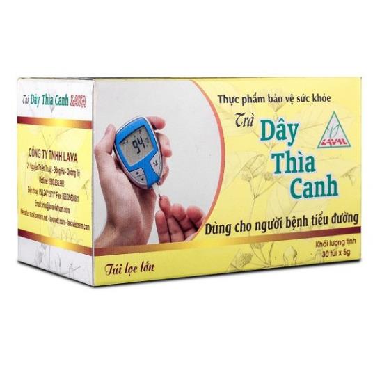 Trà Dây thìa canh Lava 30 túi lọc  - Hỗ trợ giảm đường huyết, ngăn biến chứng tiểu đường