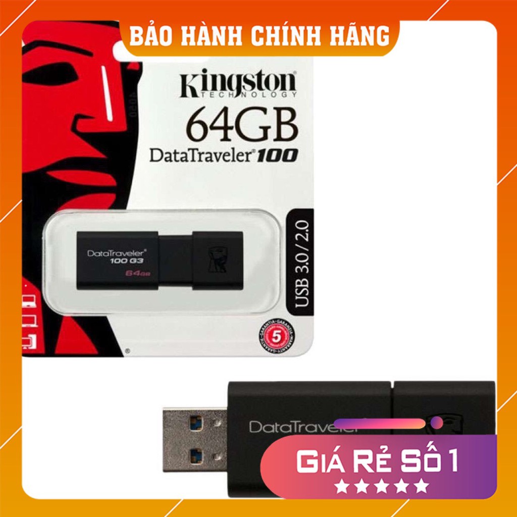 [Bảo Hành Chính Hãng] USB Kingston 3.0 128Gb , 64Gb , 32Gb , 16Gb Bảo Hành 60 Tháng