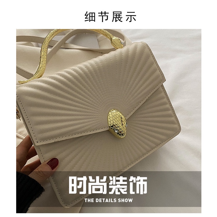 Túi Xách JASMIN NOIR Tote Hai Dây Có Khóa In Họa Tiết Sọc Thời Trang Dành Cho Nữ