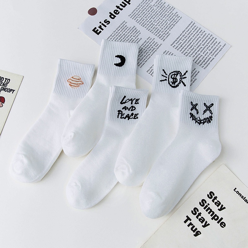 Vớ Cổ Trung Phong Cách Thể Thao - Tất Cổ Trung Phong Cách Nhật Form Nhỏ