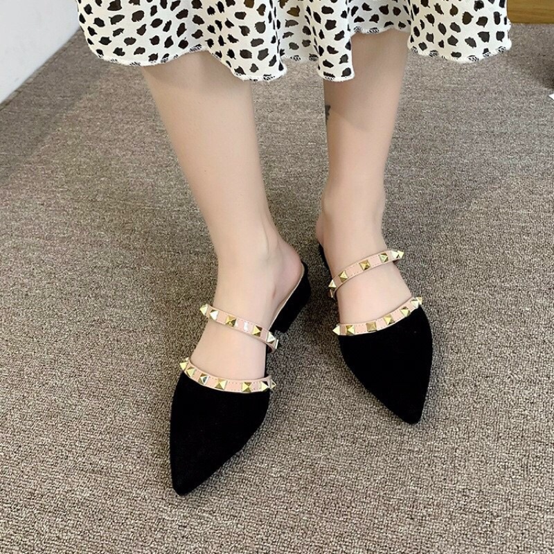 Sục đinh mới mũi nhọn đế bệt hot trend-Kèm ảnh thật