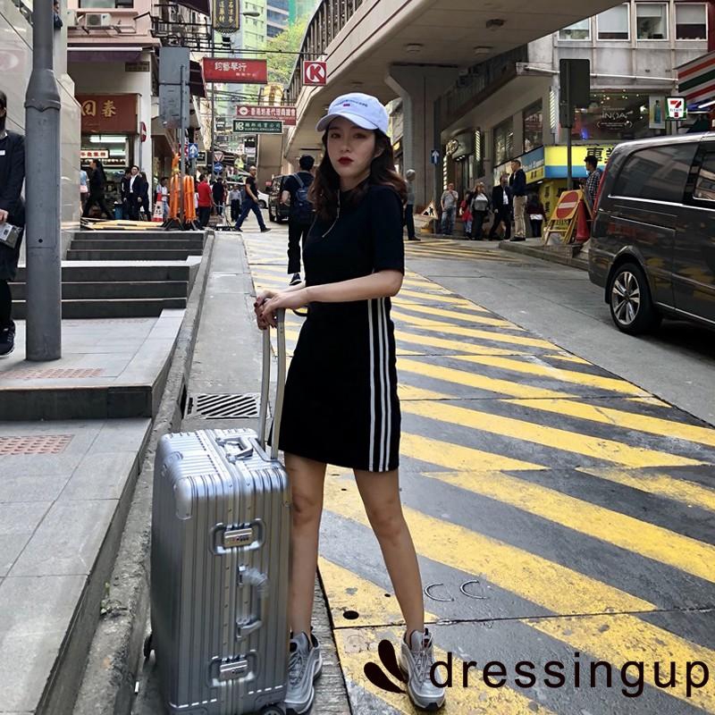 Đầm ngắn tay cổ tim kéo khóa zip phong cách quyến rũ dành cho nữ | BigBuy360 - bigbuy360.vn