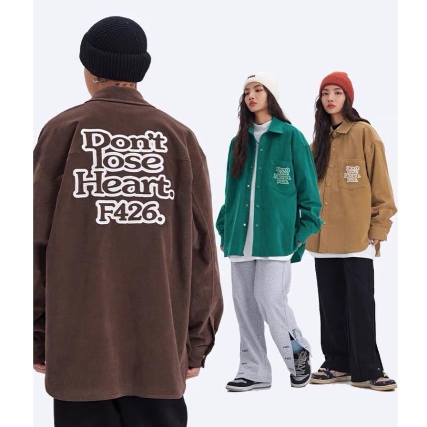 Áo sơ mi Nhung F426 form rộng unisex nam nữ (Ảnh thật/Có sẵn) ZoZo GonSu