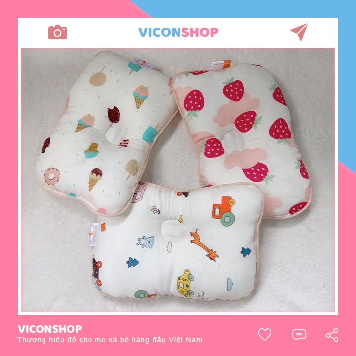 Gối Lõm Xô Cho Bé Sơ Sinh Chống Méo/Vẹo Đầu