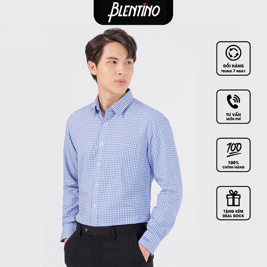 Áo Sơ Mi Nam Regurl Fit Dài Tay Blentino BSM06 - Chống Nhăn, Thoáng Khí, Co Giãn 2 Chiều