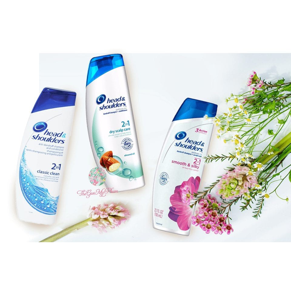 Dầu gội xả Head & Shoulder Shampoo & Conditioner 2IN1 Dry Scalp care Hạnh nhân 400ml-USA