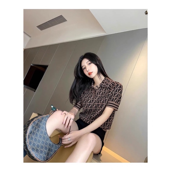 áo len dệt kim cổ bẻ polo FF