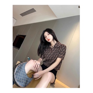 áo len dệt kim cổ bẻ polo FF