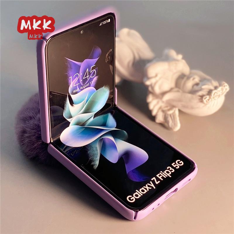 Ốp điện thoại phủ lông có dây đeo bảo vệ màn hình cho SAMSUNG ZLIP3 FLIP3 F7110