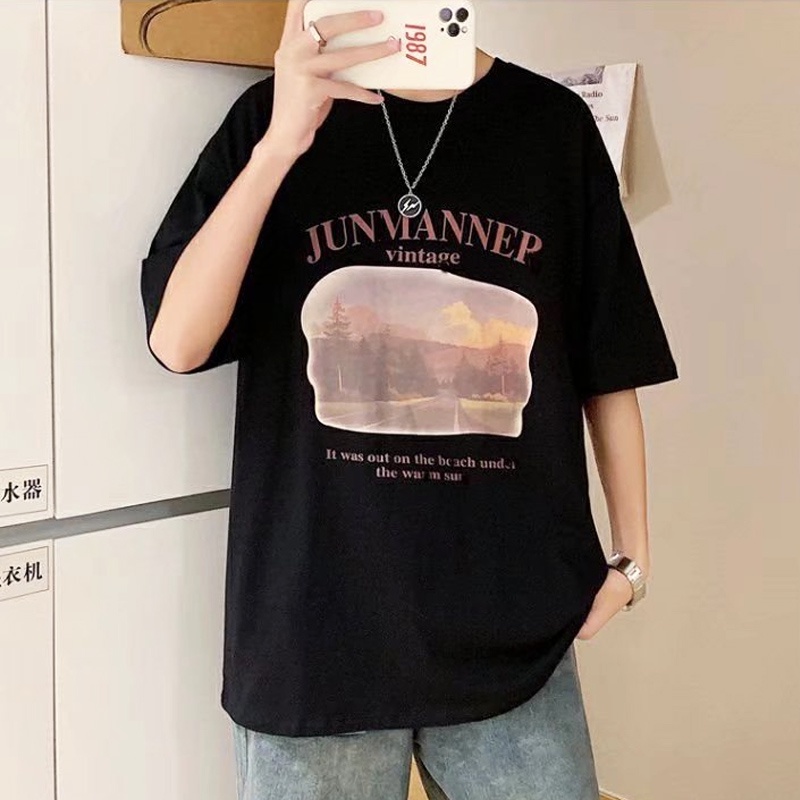 Áo nam Tay Ngắn Phong Cách Hip Hop Thời Trang Đường Phố