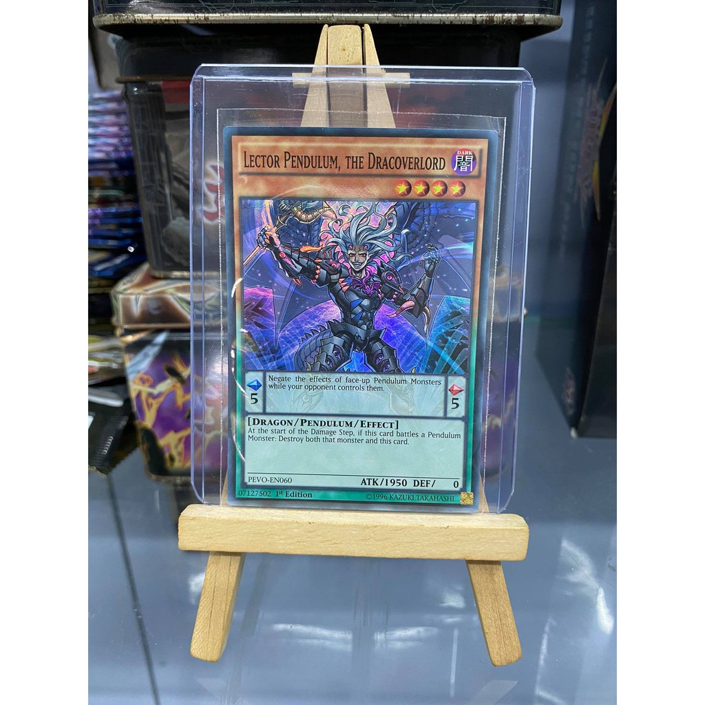 [ Dưa Hấu Yugioh ] Lá bài thẻ bài Lector Pendulum the Dracoverlord - Super Rare - Tặng bọc bài nhựa bảo quản