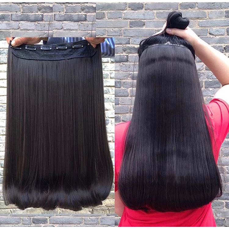 tóc giả kẹp cúp đuôi, dải 6 phím
