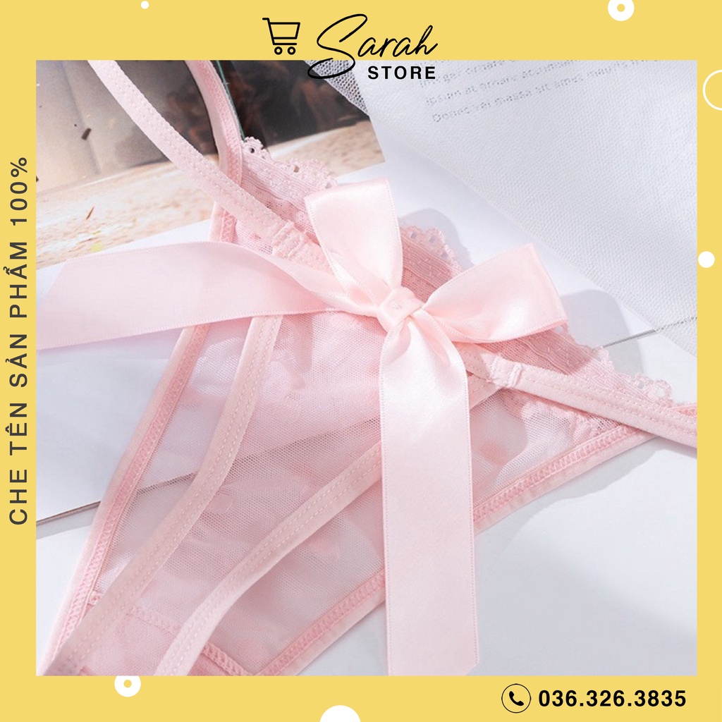 Quần Lót Nữ Lọt Khe Ren Phối Nơ Bản To Sexy 8065