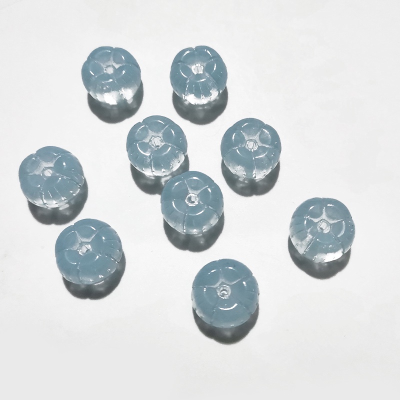 5 trái bí ngô lớn 14*14mm chất liệu thủy tinh nguyên liệu làm trâm làm trang sức cosplay cổ phục