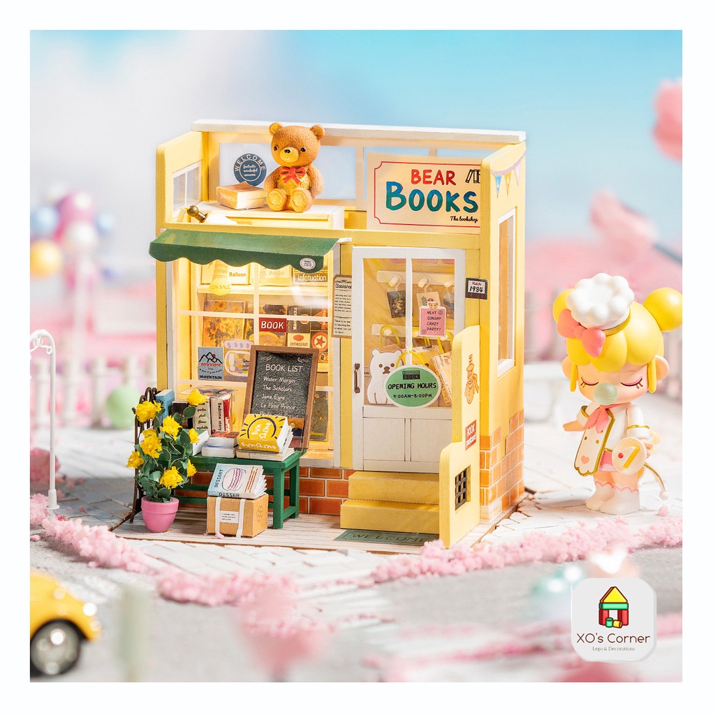 Mô Hình Gỗ 3D Lắp Ráp ROBOTIME Rolife Nhà Tí Hon Hiệu Sách Tâm Trí  DG152