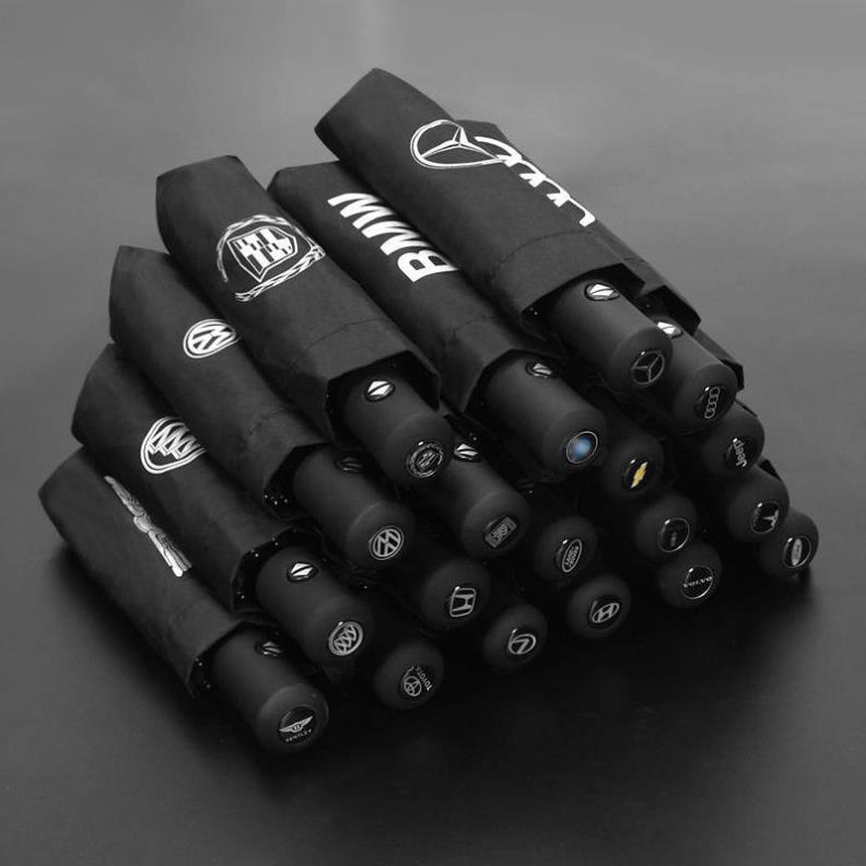 [KX] Dù gấp tự động che mưa nắng in họa tiết logo xe hơi phong cách Hàn Quốc thời trang