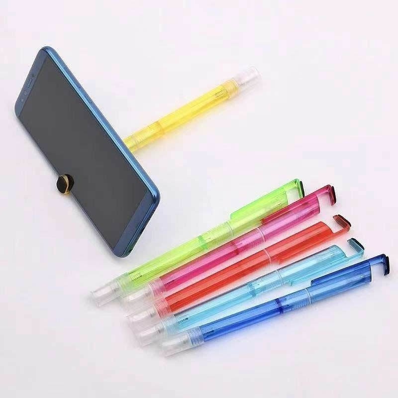 Bút Bi Xịt Nước 4 Trong 1 Có Thể Bơm Lại Kèm Giá Đỡ Điện Thoại
