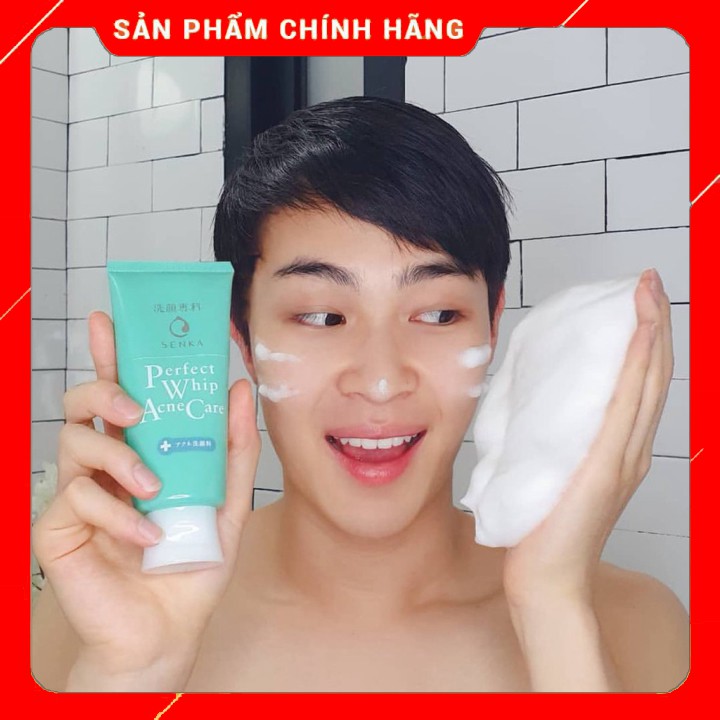 ( giá sỉ ) Sữa rửa mặt dành cho da mụn Senka Perfect Whip Acne Care 100g ( Rẻ vô địch )