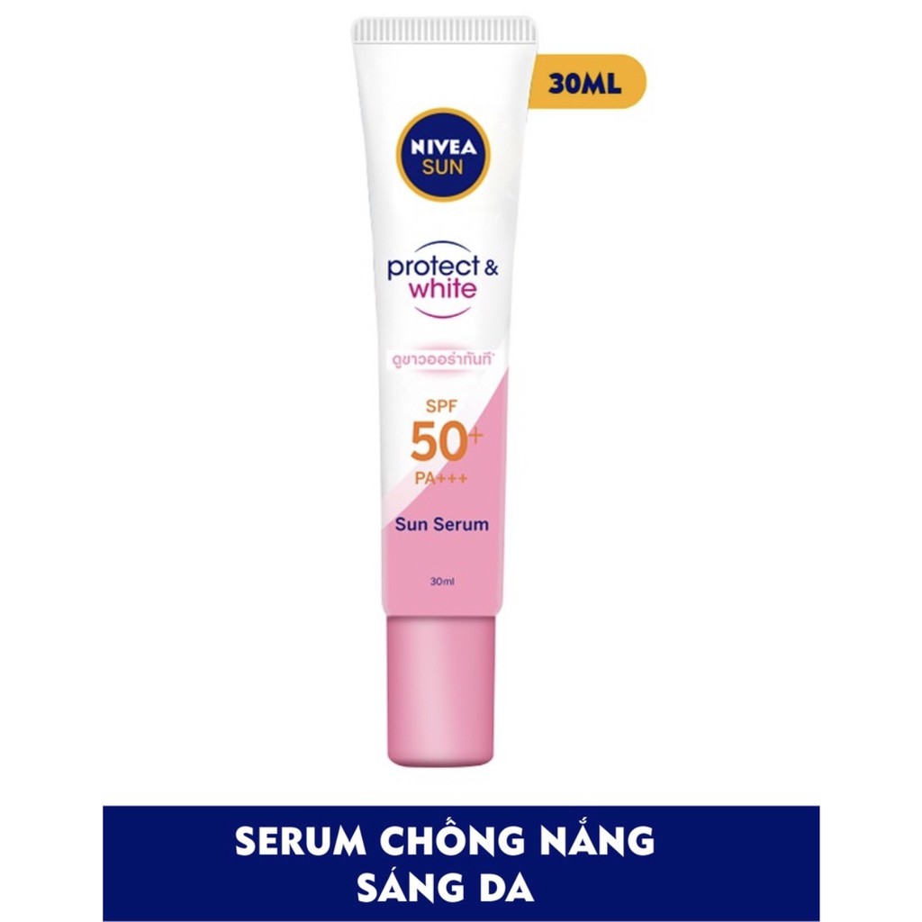 Tinh chất chống nắng NIVEA dưỡng trắng &amp; làm sáng da tức thì SPF50+ PA+++(30ml)