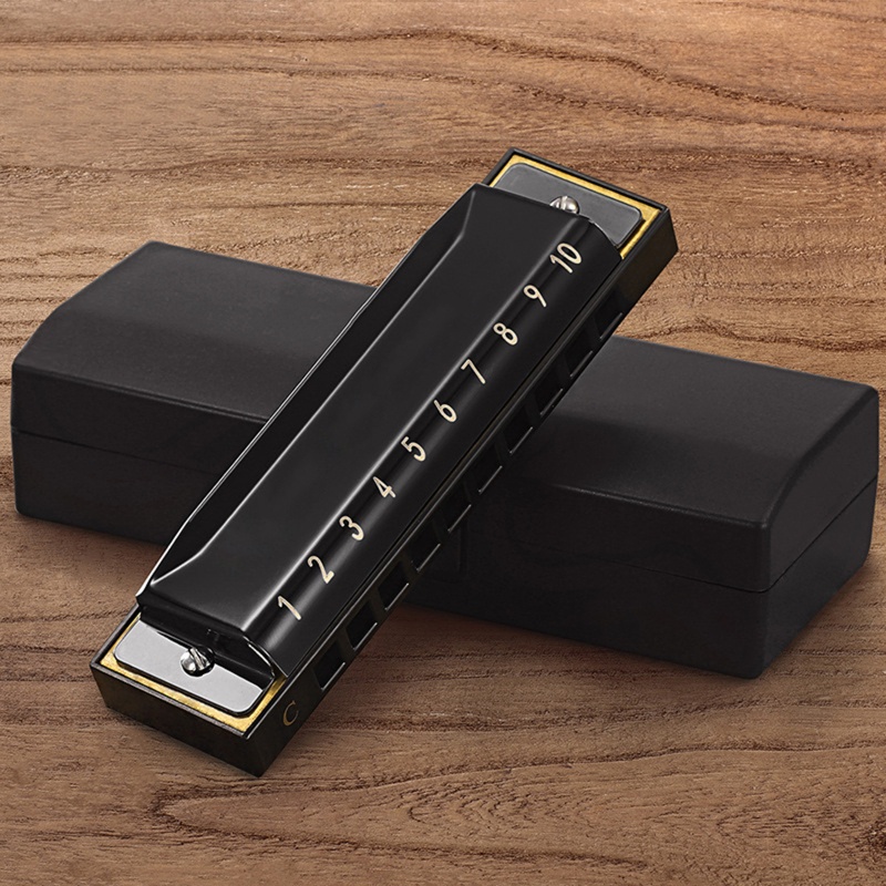 Kèn Harmonica 10 Lỗ 20 Tông Kèm Hộp Đựng Cho Người Lớn Và Trẻ Em