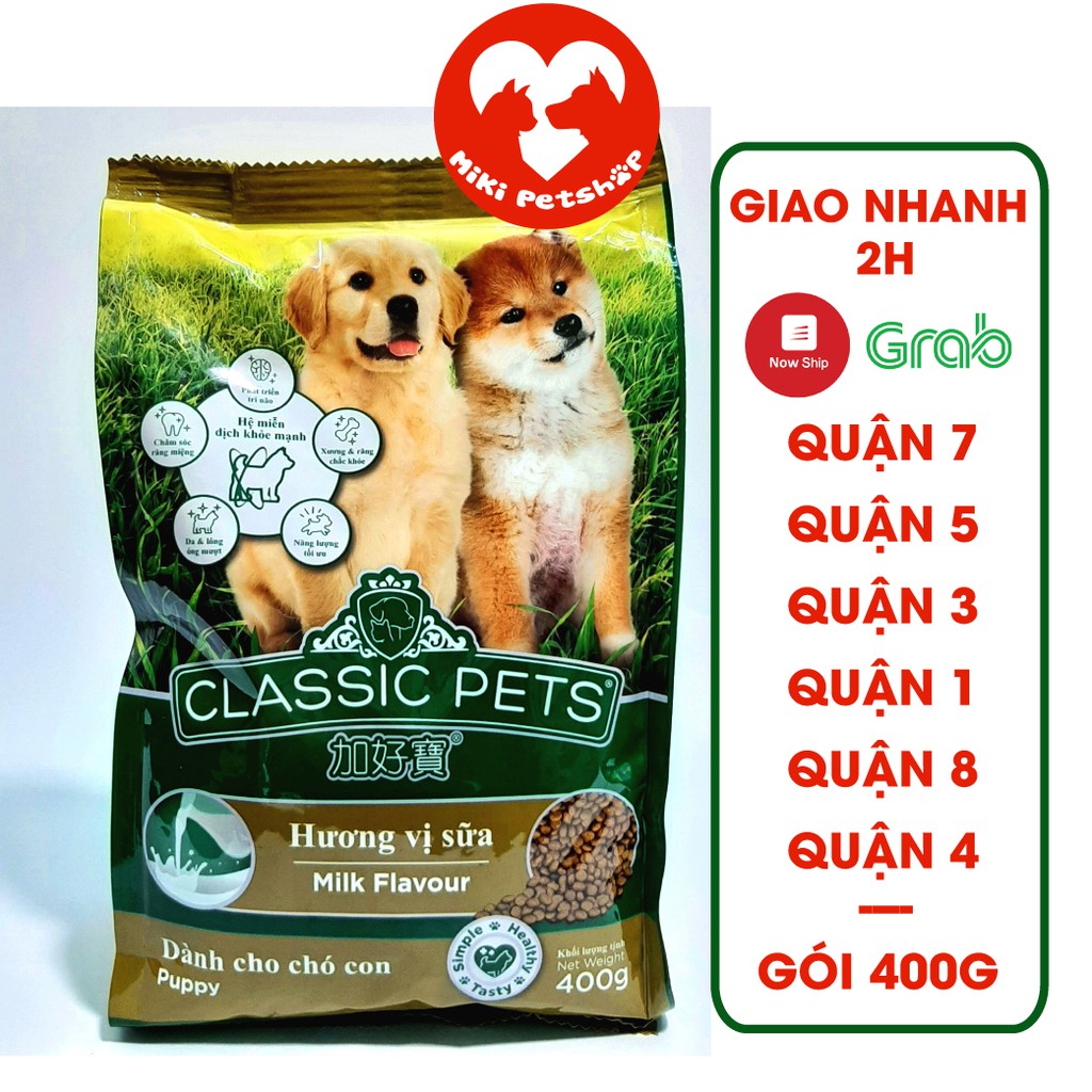 Thức Ăn Cho Chó Con Hạt Classic Pets Puppy 400g Vị Sữa - Miki Petshop