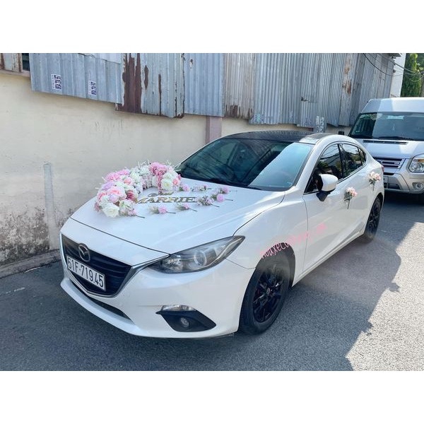 Hoa xe cưới trái tim hồng