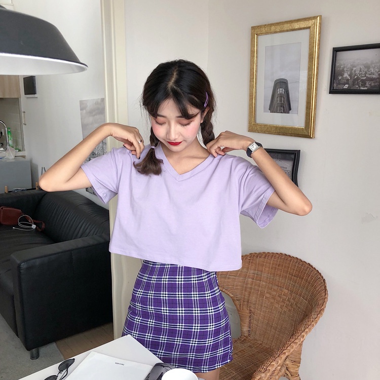 Áo croptop, áo croptop nữ cổ tim đẹp thời trang chất vải thoáng mát thoải mái  ACN003