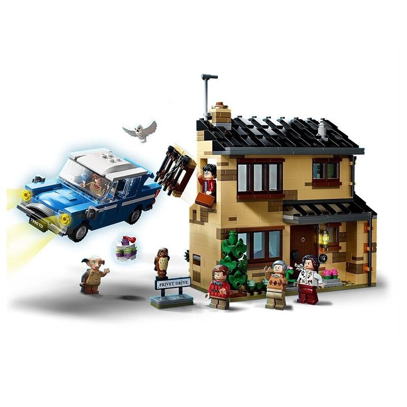 Đồ chơi lắp ráp Mô hinh  Harry Potter  NEW Magic 4 Privet Drive Flying Car 80002