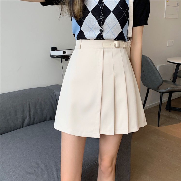 Chân váy nửa xếp ly đai vải, chân váy ngắn xếp ly khóa cạnh 31 September mã S11 | BigBuy360 - bigbuy360.vn