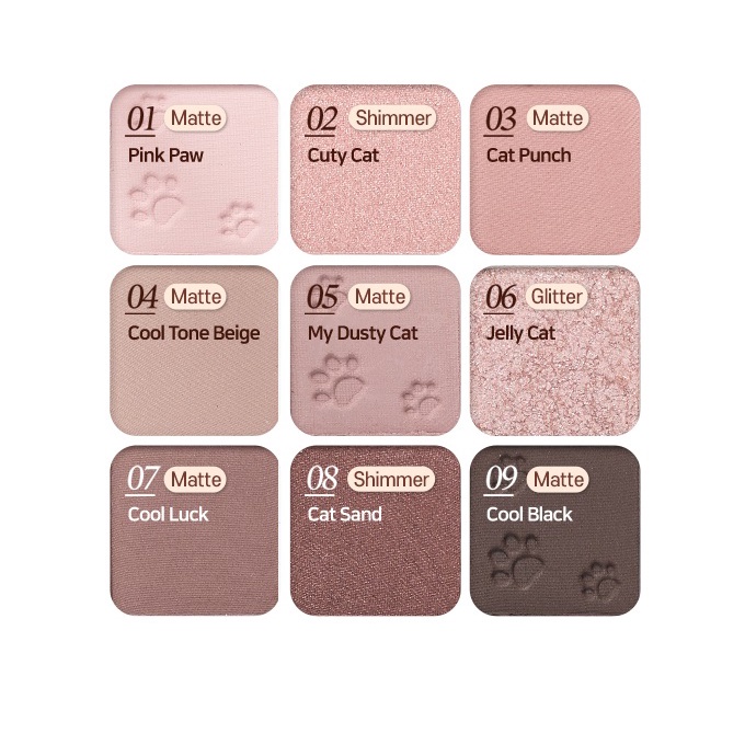 Bảng phấn mắt mèo 0.8g*9ea